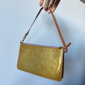 LV green ombré monogram pochette style bag